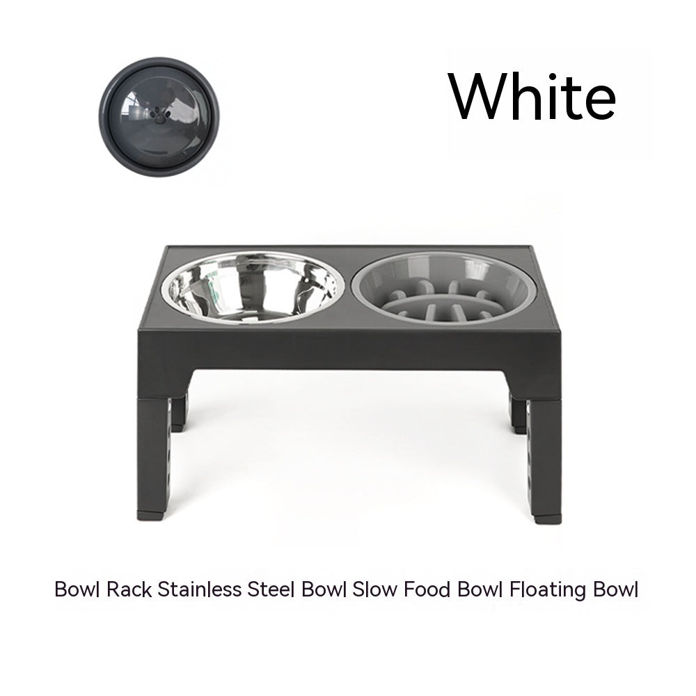 Adjustable Slow Feeder Dog Bowl with Neck Protection