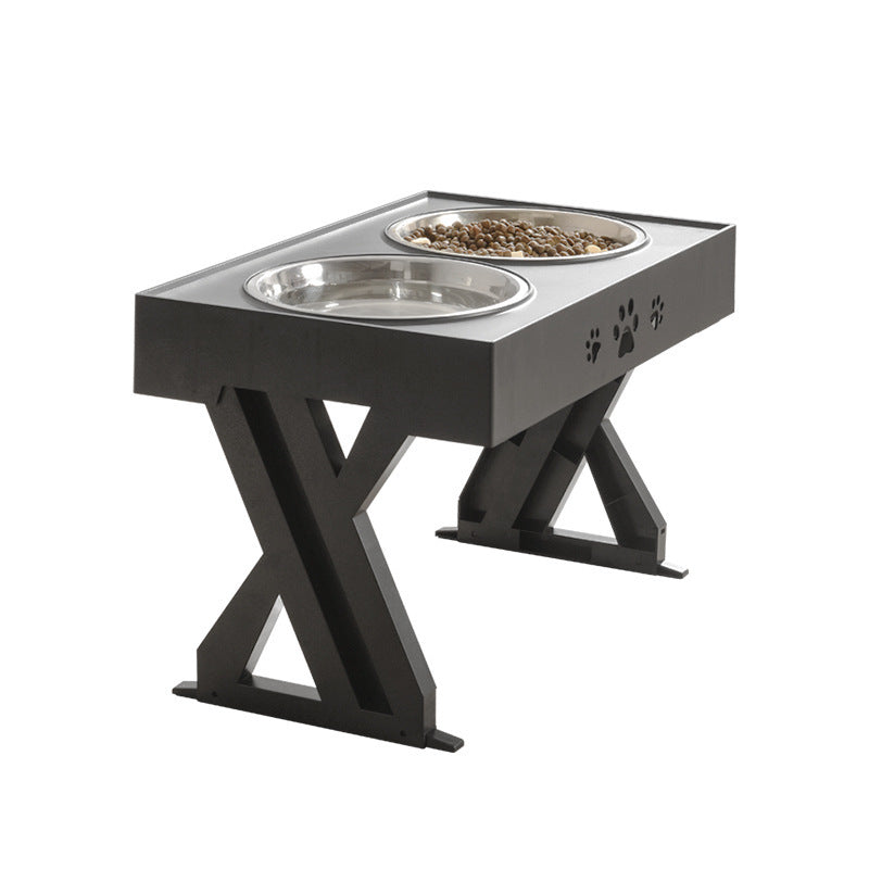 Elevated Stainless Steel Dog Food Bowl – Adjustable