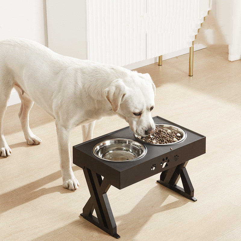 Elevated Stainless Steel Dog Food Bowl – Adjustable