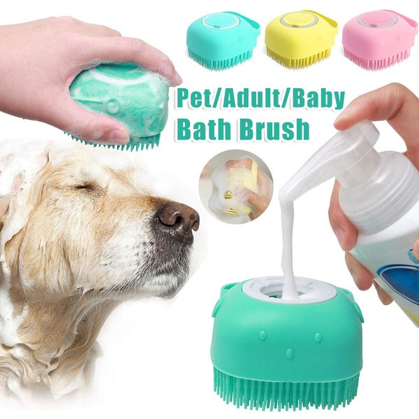 Silicone Dog Bath Gloves – Grooming & Massage Brush