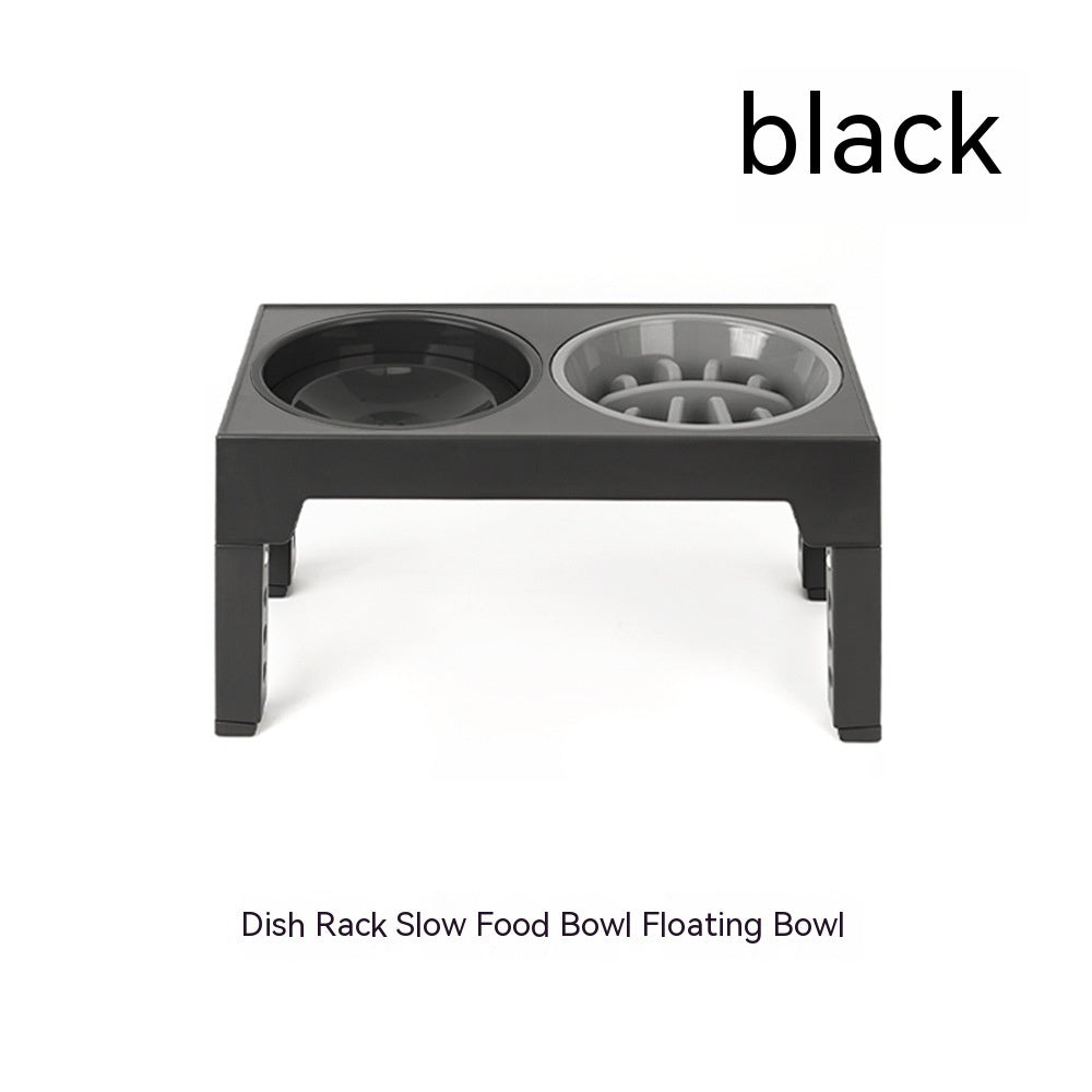 Adjustable Slow Feeder Dog Bowl with Neck Protection