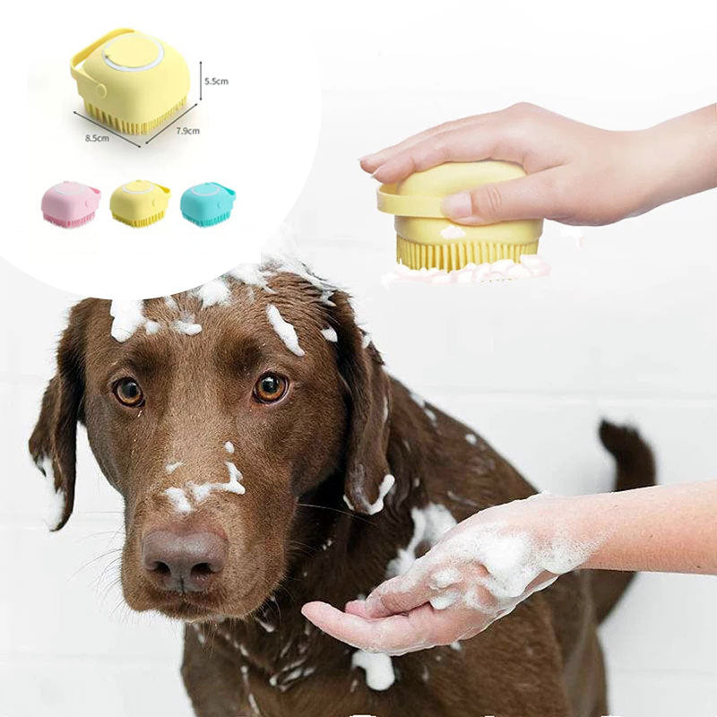 Silicone Dog Bath Gloves – Grooming & Massage Brush