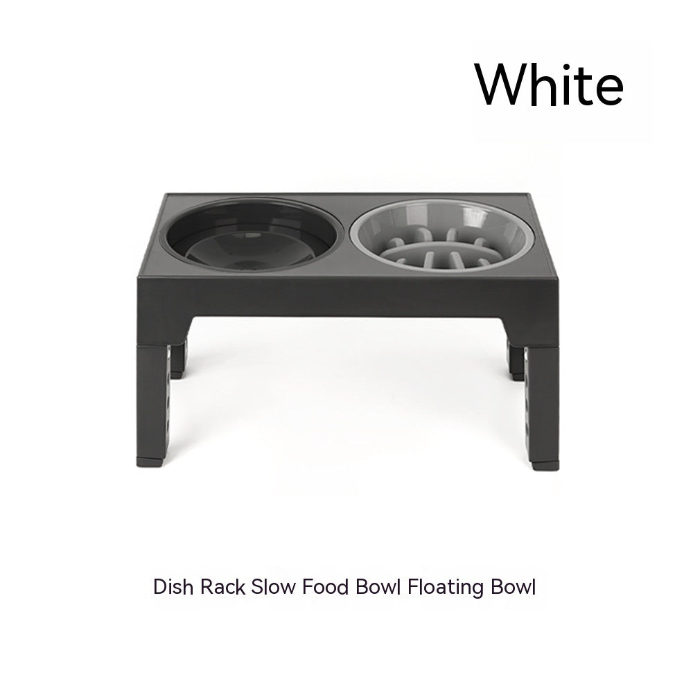 Adjustable Slow Feeder Dog Bowl with Neck Protection