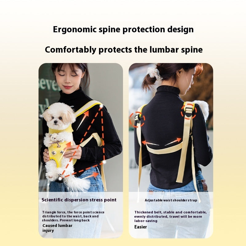 Cute Cartoon Chest Bag For your Puppy– Portable & Lightweight